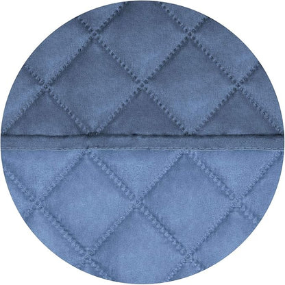 PureFit Reversible Quilted Sofa Cover, Water Resistant Slipcover Furniture Protector, Washable Couch Cover with Non Slip and Elastic Straps for Kids, Dogs, Pets (XX Large, Dark Blue/Light Blue)