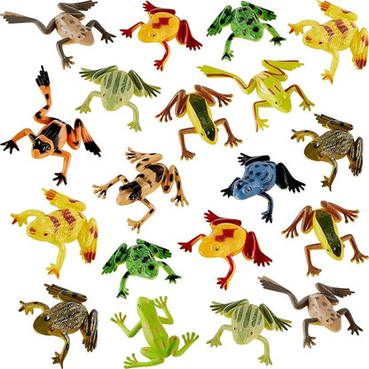 24 Pieces Plastic Frogs Toy Mini Vinyl Realistic Frog Toy Decorations Frogs Fun Rain Forest Character Toys Realistic Frog Figures Lifelike Toy for Crafting Party Supplies Home Decor Game
