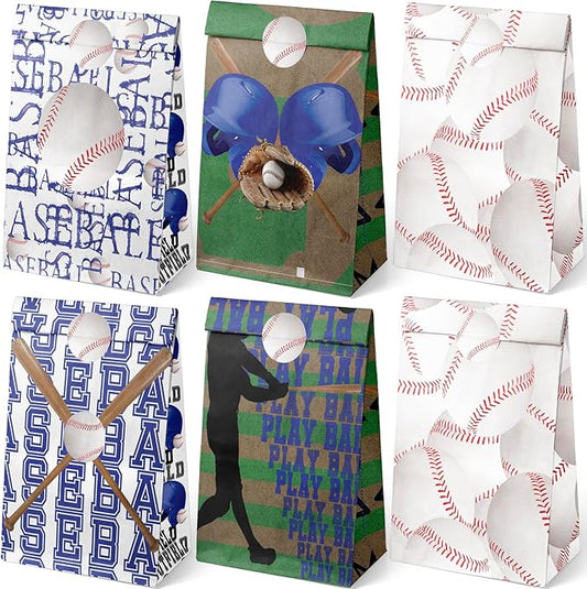 24 Baseball Party Favor Bags Baseball Goodie Bags Baseball Party Favors for Kids Baseball Birthday Party Supplies