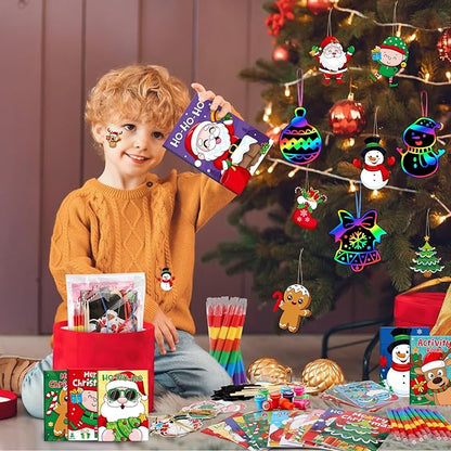 BenLouis Christmas Party Favors for Kids Christmas Classroom Gifts Prize Stockings Filler Coloring Books Bulk for Students Crafts Xmas Holiday School Goodie Bag Stuffer（24Set Gingerbread）