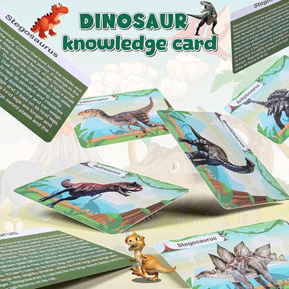 kolegend Dino Egg Dig Kit, 12 Pack Dinosaur Eggs Excavation Science with 1 Dinosaur Sound Book and 12 Dinosaur Cards, Easter Basket Stuffers Toys for 3 4 5 6 7 8 9 10 11 Year Old Boys Girl