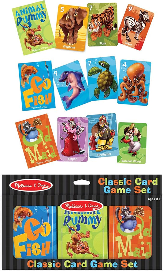 Melissa & Doug Classic Card Games Set - Old Maid, Go Fish, Rummy - FSC Certified