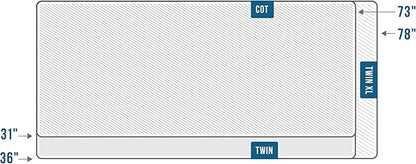 Lucid Rollaway Folding Guest Bed with 4 Inch Memory Foam Mattress- Rolling Cot- Easy Storage-Cot Size Bed