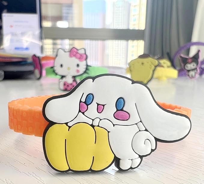 15 Pack Rubber Bracelets Wristband Bracelets for Birthday Party Supplies Favors Prize Rewards (15PCS Sanriooo)