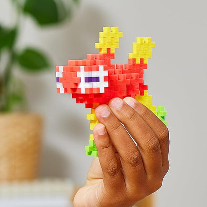 Plus Plus Learn to Build Set, 275 Mini Interlocking Building Blocks, Toy Construction Playset, 3D Puzzle Stem & Art Kit - Pets