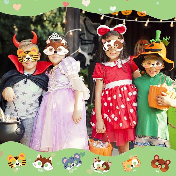 Educational Science Kits STEM Toys for Kids Age 7-12 Color Science Activity DIY Craft for Kids Boys Girls Ages 5,6,7,8,9,10 Years Animal Mask Painting Kit Color Mixing Gift for Christmas (Green)