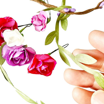 Hapinest Make Your Own Flower Crown Kit & Bracelet Craft Kit, DIY Flower Crown Making Kit Headband Making Kit Perfect Birthday Gifts, Arts and Crafts for Girls & Boys Ages 6 7 8 9 10 Years Old & Up