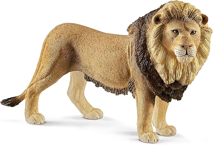 Schleich Wild Life Realistic King of The Jungle Lion Toy Figurine - Highly Durable Realistic Wild African Lion Action Figure Toy, Education and Fun for Boys and Girls, Gift for Kids Ages 3+