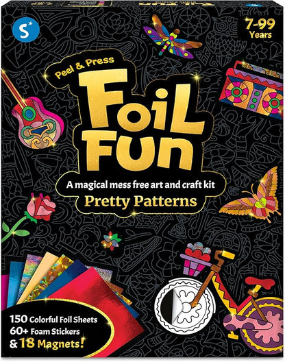 Skillmatics Art & Craft Activity - Foil Fun Pretty Patterns, Mess-Free Art, Magnets & Supplies, DIY Colorful Creative Activity, Craft Kits, Gifts for Kids, Teens, Adults, Families