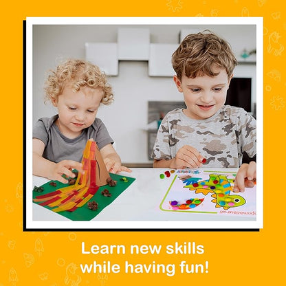 Craftikit® 20 Award-Winning Dinosaur Crafts for Kids - Award-Winning All-Inclusive Fun Toddler Arts and Crafts Box for Kids, Dinosaur Crafts for Toddlers Ages 3-5, Organized Toddler Craft Kit