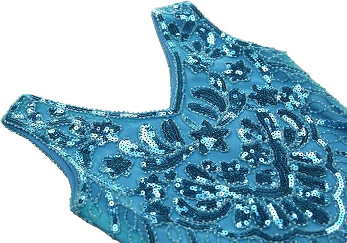 1920's Sequins Flapper Dress Children's Day Gift Party Halloween Costumes for Girls Accessories Set