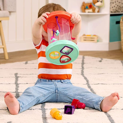 B. toys- B. baby – Baby Shape Sorter – Sorting Toy with 3 Owls – Colorful Shapes, Bead Maze & Fun Sounds – Developmental & Educational Game for Babies & Toddlers –Hooty-Hoo - 10 Months +