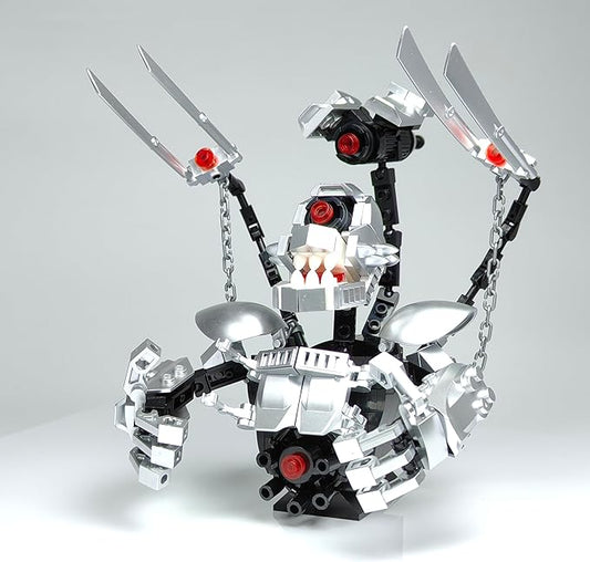 Skibid Toilet Building Block Set, Platinum Armor Cybertron Skeleton Toilet Skibid Building Brick for Adults Fans 313PCS Blocks