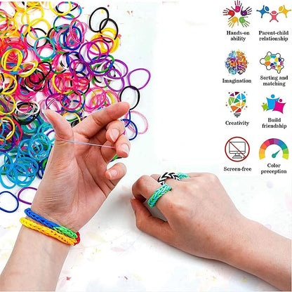YITOHOP 15000+ Rubber Loom Bands, Mega Rubber Bands Bracelet Kit,Loom Bracelet Making Kit with 3 Layer Container,30 Colors,380 Beads,30 Charms,Clips, Hooks Tools for DIY Art Holiday Gift