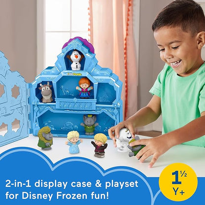 Fisher-Price Little People Toddler Toy Disney Frozen Carry Along Castle Case Playset with Figures for Pretend Play Kids Ages 18+ Months