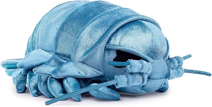 ZHONGXIN MADE Large Isopod Plush - Lifelike 20” Blue Isopod Weigted Stuffed Animal, Realistic Bathynomus Giganteus Arthropod Insect Plushie, Soft Crustaceans Animals Toys Model Dolls Gifts for Kids
