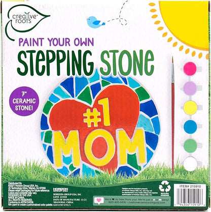 Creative Roots Paint Your Own #1 MOM Stepping Stone, Craft Kits for Kids, Ceramics to Paint, Ages 6+