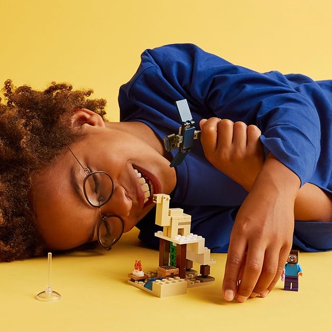 LEGO Minecraft Steve's Desert Expedition Building Toy, Biome with Minecraft House and Action Figures, Minecraft Gift for Independent Play, Gaming Playset for Boys, Girls and Kids Ages 6 and Up, 21251