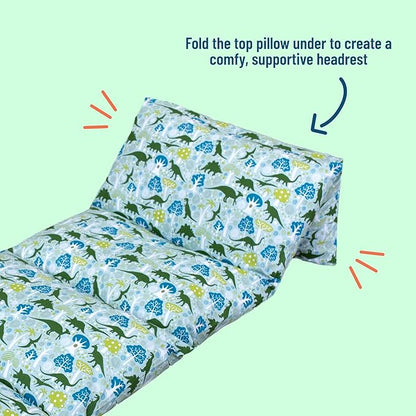 Wildkin Kids Floor Lounger: Ideal for Boys and Girls, Travel-Friendly, Perfect for Sleepovers - Pillow Lounger for Kids, Requires Standard Size Pillows Not Included (Dinomite Dinosaurs)