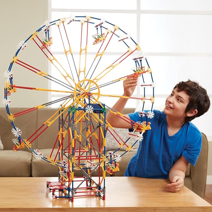 K'NEX - 3-in-1 Classic Amusement Park Building Set - 744 Pieces, Motorized, Kid Construction Set‚ Ages 9+
