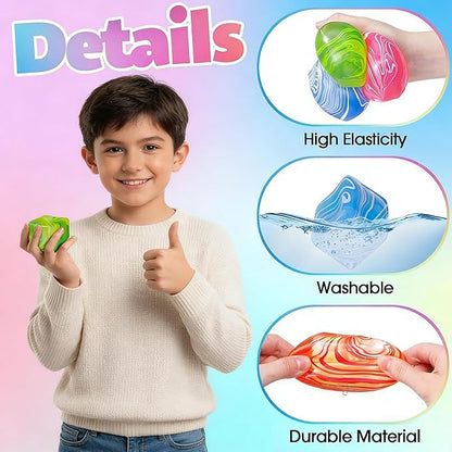 4PCS Slow Rising Stress Cubes 4 Colors, Stress Balls for Adults Fidget Toys Adults, Squeeze Squishy Toys for Anxiety Relief & Autism, Easter Basket Stuffers Birthday & Easter Gifts