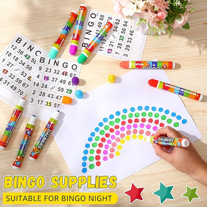 Crtiin 120 Pack Mixed Colors Set of Daubers Dot Markers Supplies in 12 Colors Art Markers Paint Craft for Art and Crafts Painting Supplies Drawing Coloring