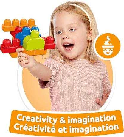 MEGA BLOKS Fisher-Price Toddler Building Blocks Toy Set, Build ‘n Create with 250 Pieces, Ages 1+ Years