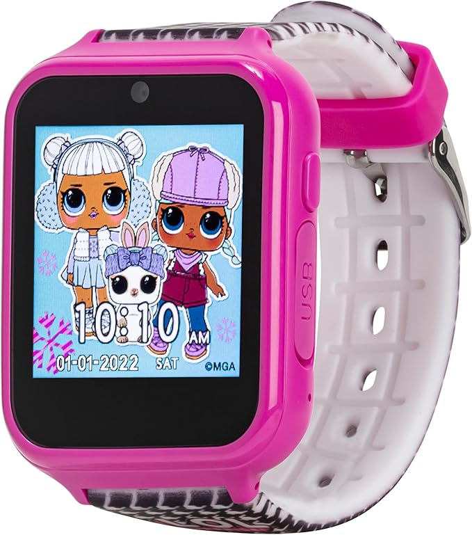 LOL Surprise Kids Smart Watch with Camera, Games, Voice Recorder, Step Counter, 10 Unique Watch Faces, Alarm, Timer, and Calculator - Fun Tech Toy for Kids