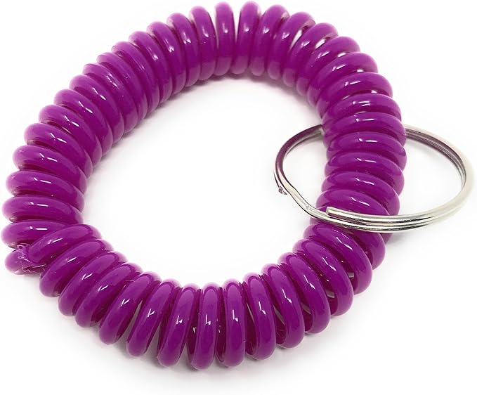 Bulk 36 Adult-Sized Phone Cord Bracelet Keychains or Security Card Leashes - Perfect for Tween/Teen Party Favors, Security Card Holders, Back-to-School Hall Passes