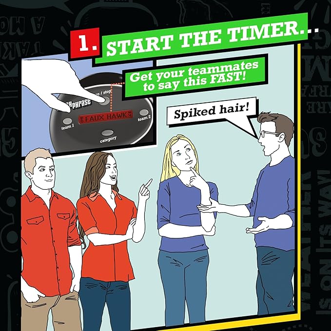 Hasbro Gaming Catch Phrase Electronic Game | Fun Active Handheld Party Games for Adults, Teens, and Kids | Ages 12+ | 4 or More Players, 2 Teams | Portable Family Travel Games