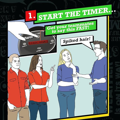 Hasbro Gaming Catch Phrase Electronic Game | Fun Active Handheld Party Games for Adults, Teens, and Kids | Ages 12+ | 4 or More Players, 2 Teams | Portable Family Travel Games