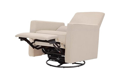 DaVinci Piper 360° Swivel Rocker Recliner Chair - Glider Rocking Chair for Nursery and Living Room- GREENGUARD Gold, FSC & Certi-PUR US Certified - Ultra Comfy Glider Recliner Nursery Chair - Cream