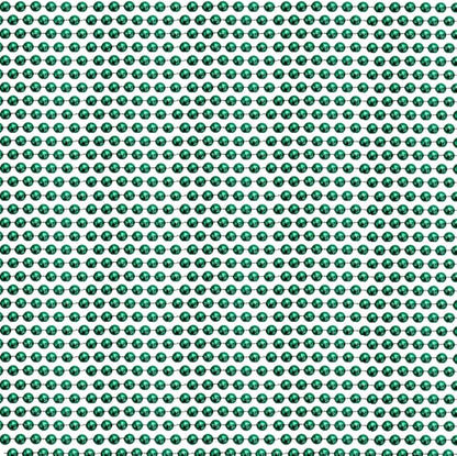 33 inch 07mm Round Metallic Green Mardi Gras Beads - 6 Dozen (72 Necklaces)