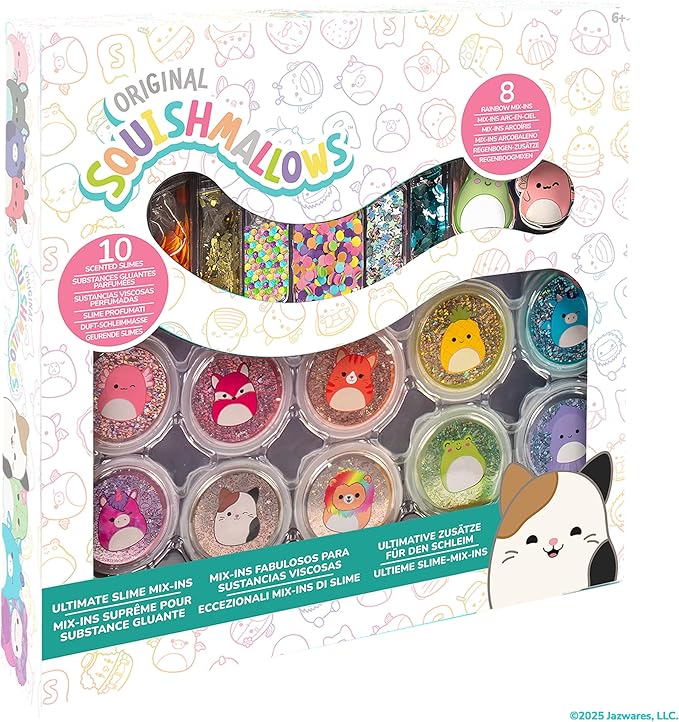 Horizon Group USA SLIMYGLOOP Mix'Ems, Scented Slimes with Mixins, Sensory Toys for Kids, Squishmallows
