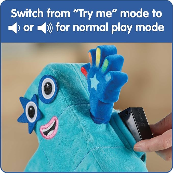 hand2mind Sing-Along Numberblock Five, Music Toys, Numbers for Toddlers, Preschool Learning Math Toys, Light Up Stuffed Animal Plushies, Counting Blocks, Kids Birthday Gifts, Easter Basket Stuffers