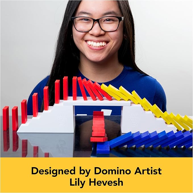 Spin Master Games Disney 100th Anniversary H5 Domino Creations 200 Dominoes & Accessories Domino Artist Lily Hevesh, Disney Gifts Dominoes Set for Adults & Kids Ages 5+