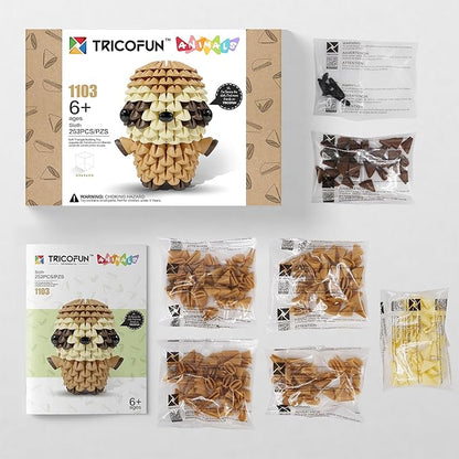 Creative Soft Building Blocks, Cute Animal kit Assembling Building Toys Gifts for Kids and 6+ Interactive Building Toy for Kids, Boys, and Girls (1103-SLOTH)