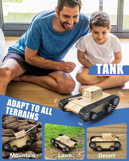 Poraxy 5 Set STEM Kits for Kids Ages 8-10, Model Car Kits, Wooden 3D Puzzles, Educational Science Experiment Kits, Building Toys for Ages 8-13, Gifts for Boys and Girls 7 8 9 10 11 12 13 Year Old