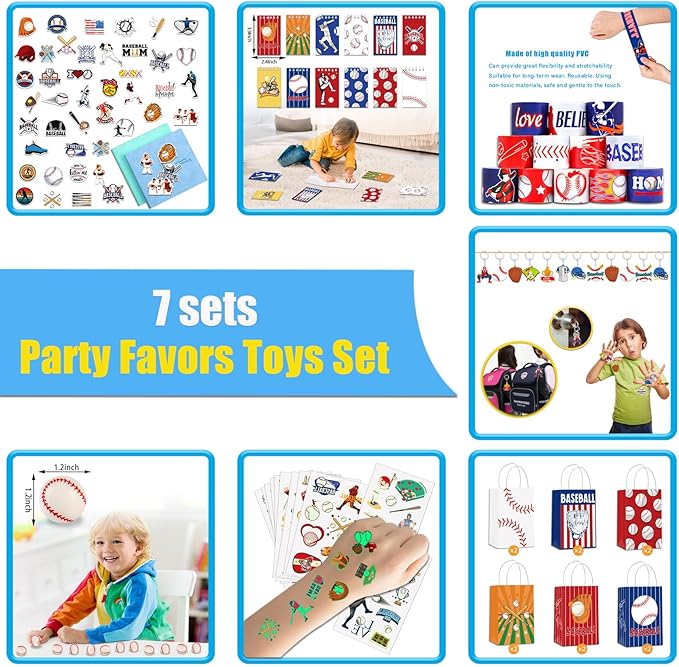 Party Favors, 112Pcs Birthday Party Decorations include a Face Stickers, Slap Bracelets, Masks, Gifts Boxes, Stamps, Stickers Best Gift Bag Filler for Themed Party