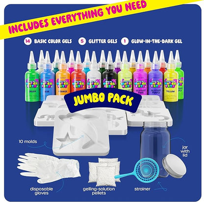 Dan&Darci Jumbo Aqua Fairy Water Gel Kit for Kids - Craft for Kids - Magic Elf Toy Kits - Water Pets - DIY Squishy Maker - Make Your Own Squishies Crafts - Gifts for Boys & Girls Ages 6-12