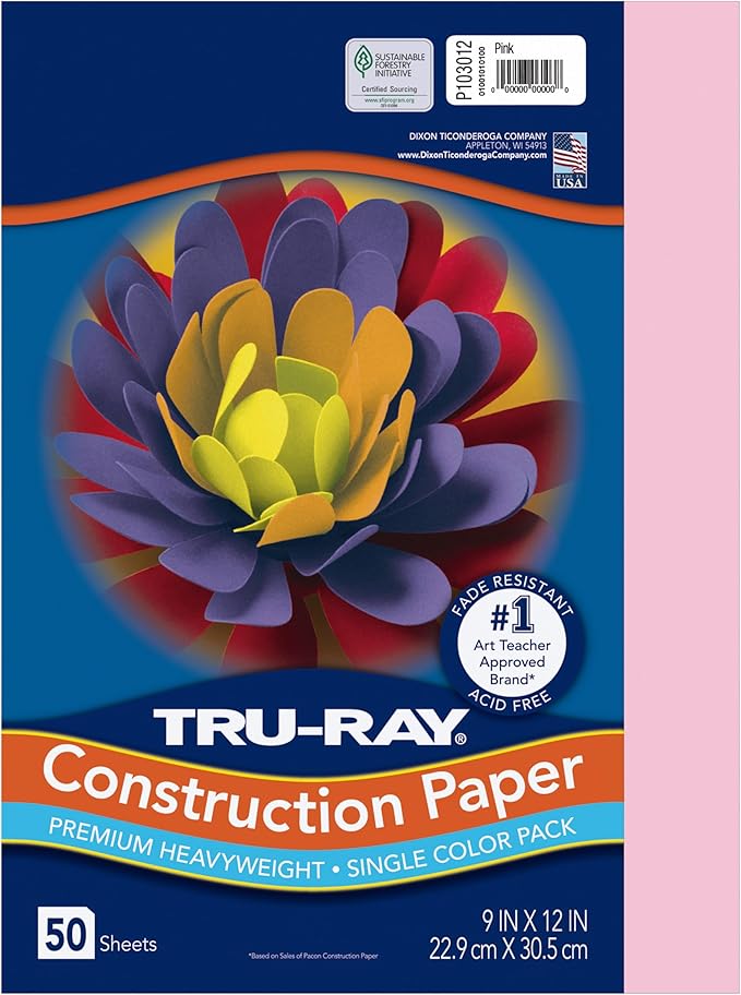 Tru-Ray Construction Paper 9x12" Pink