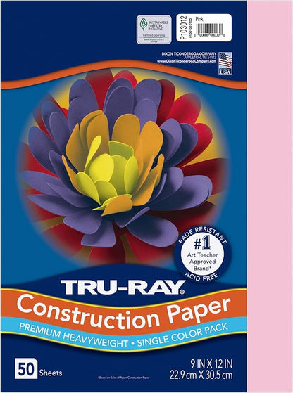 Tru-Ray Construction Paper 9x12" Pink