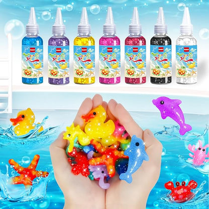 Aqua Fairy Water Gel Kit, Magic Water Elf Toy Kit, Aqua Fairy, Magic Water Elf Kit with 20 Magic Gels, 24 Shape Molds, Children's DIY Magic Water Gel Kit, Birthday Gifts for Girls and Boys