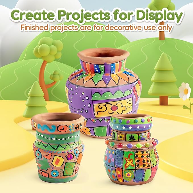 Skirfy Pottery Wheel for Kids-Clay Sculpting Tools & Painting Kit,DIY Kits Clay Maker for Beginners with 6 Packs Clays,Easter Birthday Gift for Kids Toys for Boys,Art&Crafts Kits for Kids Ages 8-12