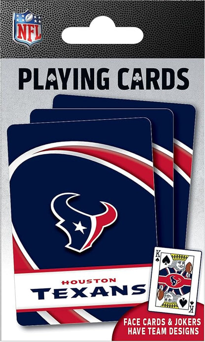 MasterPieces - NFL Playing Cards, Officially Licensed Houston Texans Football Deck, Family Games for Adults and Kids, Standard Index