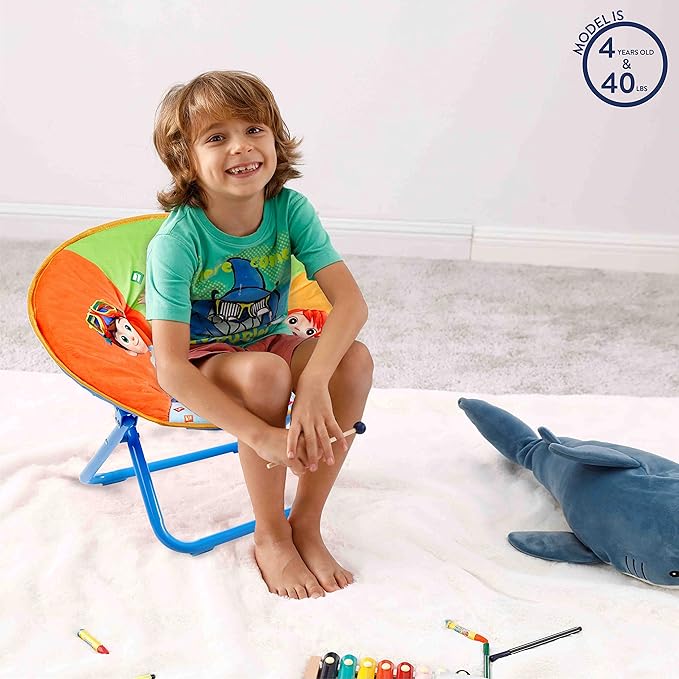 Idea Nuova Cocomelon Saucer Chair, Relaxing, Foldable, Polyester