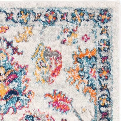SAFAVIEH Evoke Collection 2'2" x 7' Cream / Orange EVK255B Boho Non-Shedding Living Room Entryway Foyer Hallway Bedroom Runner Rug
