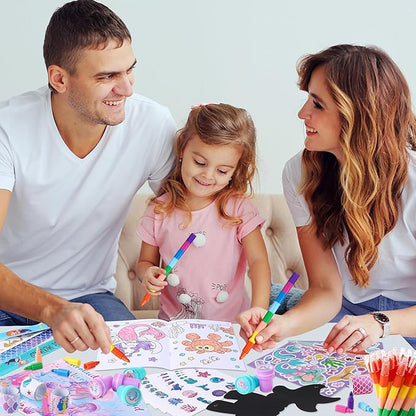 BenLouis 96Pcs Mermaid Party Favors Little Mermaid Coloring Books Crayon Stickers Set Bulk for Kids Mermaid Birthday Decor Baby Shower Candy Goodie Bag Stuffer Classroom Rewards Pinata Supplies