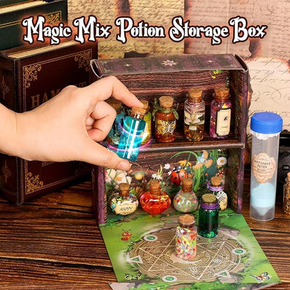 LiyLiyanna Magic Mystic Potion Kits for Kids, Mix 20 Magic Wizard Potion Bottles Birthday Decorations, Mystic Potion Craft Kits, Magic Kits Gifts for Girls and Boys Age 6 7 8 9 10+