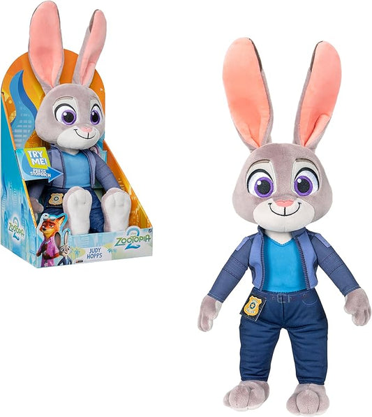Disney’s Zootopia 2 14” Feature Plush Judy Hopps - 10+ Sounds and Phrases - Plush Toys for Kids and Preschoolers - Suitable for Ages 3 +